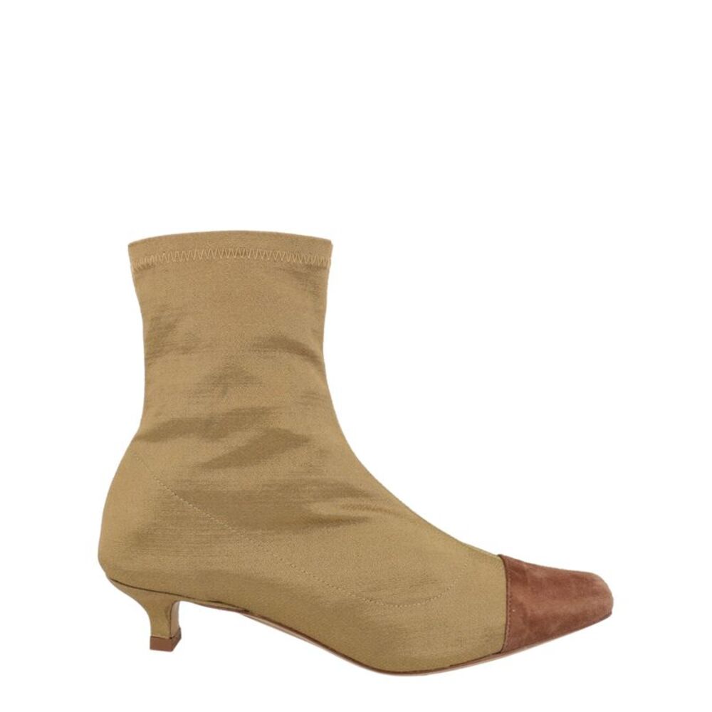 ByFar Karl Suede-Trimmed Stretch Sock Boots Brown Womens